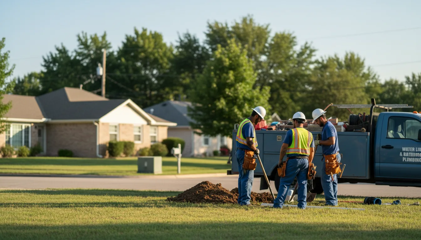 Residential water line and bathroom plumbing service in Gosnell, AR